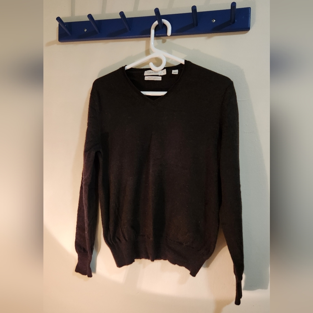 Calvin Klein Black Merino Wool Sweater